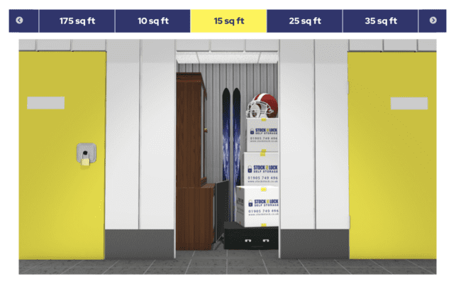 Storage unit size guide - Stock n Lock